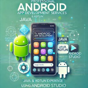 Complete Android Developer Course showing Android Studio project on screen
